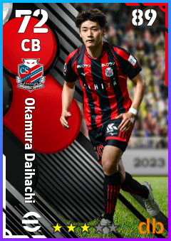 Okamura Daihachi — CB, OVR 72, MAX 89