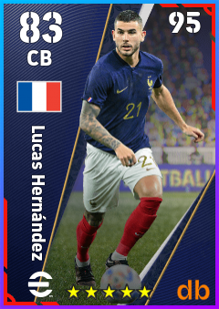 Lucas Hernández — CB, OVR 83, MAX 95