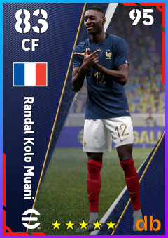 Randal Kolo Muani — CF, OVR 83, MAX 95
