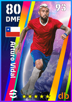 Arturo Vidal — DMF, OVR 80, MAX 93