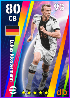 Lukas Klostermann — CB, OVR 80, MAX 93