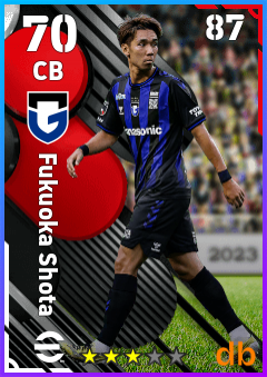 Fukuoka Shota — CB, OVR 70, MAX 87