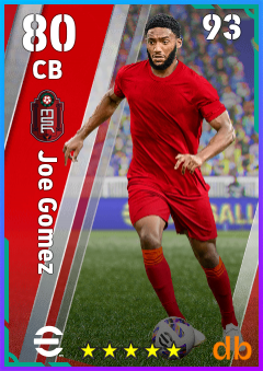 Joe Gomez — CB, OVR 80, MAX 93