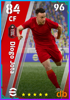 Diogo Jota — CF, OVR 84, MAX 96