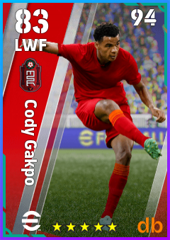 Cody Gakpo — LWF, OVR 83, MAX 94