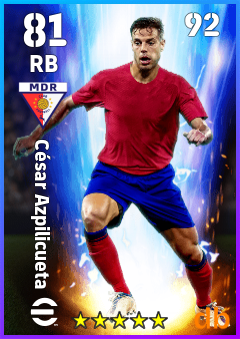 César Azpilicueta — RB, OVR 81, MAX 92