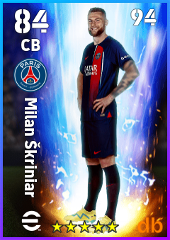 Milan Škriniar — CB, OVR 84, MAX 94