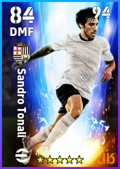 Sandro Tonali — DMF, OVR 84, MAX 94