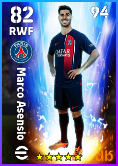 Marco Asensio — RWF, OVR 82, MAX 94