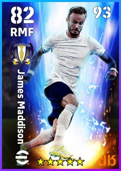 James Maddison — RMF, OVR 82, MAX 93