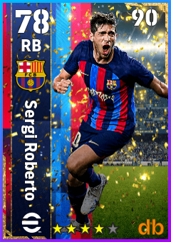Sergi Roberto — RB, OVR 78, MAX 90