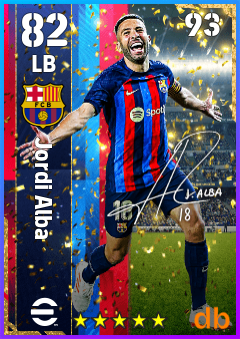 Jordi Alba — LB, OVR 82, MAX 93