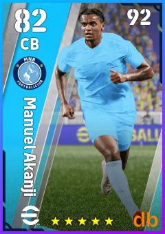 Manuel Akanji — CB, OVR 82, MAX 92