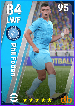 Phil Foden — LWF, OVR 84, MAX 95