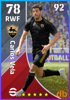 Carlos Vela — RWF, OVR 78, MAX 92