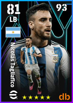 Nicolás Tagliafico — LB, OVR 81, MAX 93