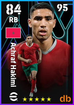 Achraf Hakimi — RB, OVR 84, MAX 95