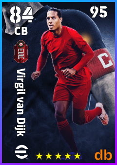Virgil van Dijk — CB, OVR 84, MAX 95