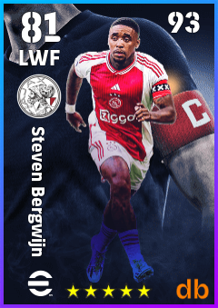 Steven Bergwijn — LWF, OVR 81, MAX 93