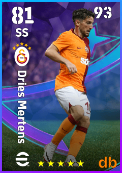 Dries Mertens — SS, OVR 81, MAX 93