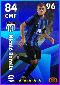 Nicolò Barella — CMF, OVR 84, MAX 96