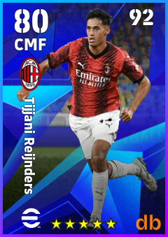 Tijjani Reijnders — CMF, OVR 80, MAX 92