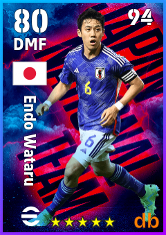 Endo Wataru — DMF, OVR 80, MAX 94