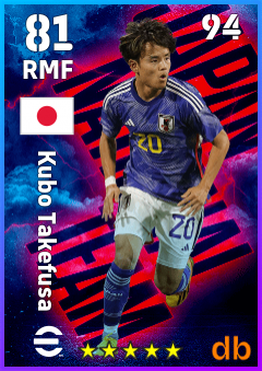 Kubo Takefusa — RMF, OVR 81, MAX 94