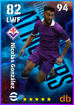 Nicolás González — LWF, OVR 82, MAX 94