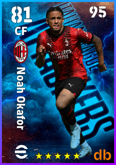 Noah Okafor — CF, OVR 81, MAX 95