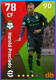 Harold Preciado — CF, OVR 78, MAX 90