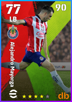 Alejandro Mayorga — LB, OVR 77, MAX 90