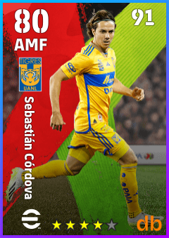 Sebastián Córdova — AMF, OVR 80, MAX 91