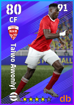 Taiwo Awoniyi — CF, OVR 80, MAX 91