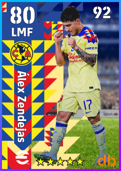 Álex Zendejas — LMF, OVR 80, MAX 92