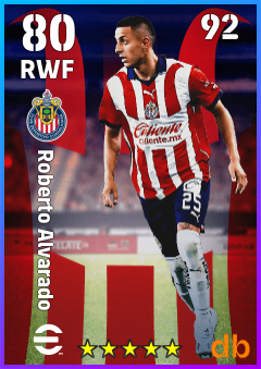 Roberto Alvarado — RWF, OVR 80, MAX 92