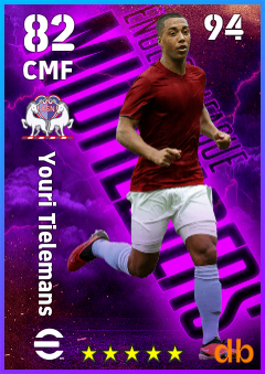 Youri Tielemans — CMF, OVR 82, MAX 94
