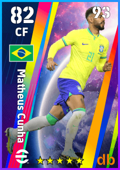 Matheus Cunha — CF, OVR 82, MAX 93