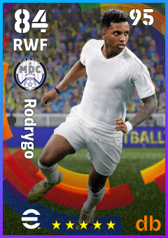 Rodrygo — RWF, OVR 84, MAX 95