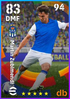 Martín Zubimendi — DMF, OVR 83, MAX 94