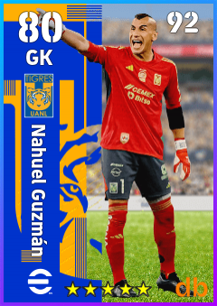 Nahuel Guzmán — GK, OVR 80, MAX 92