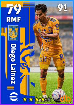 Diego Lainez — RMF, OVR 79, MAX 91
