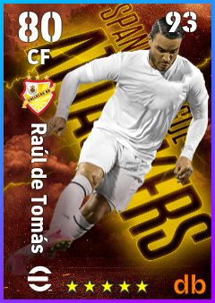 Raúl de Tomás — CF, OVR 80, MAX 93