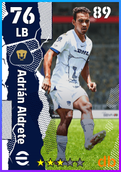 Adrián Aldrete — LB, OVR 76, MAX 89