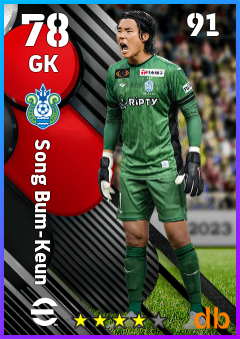 Song Bum-Keun — GK, OVR 78, MAX 91