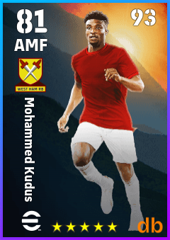Mohammed Kudus — AMF, OVR 81, MAX 93