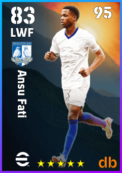 Ansu Fati eFootball player card