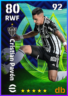 Cristian Pavón — RWF, OVR 80, MAX 92