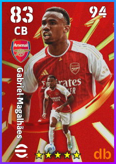 Gabriel Magalhães — CB, OVR 83, MAX 94
