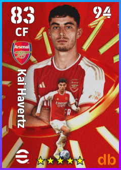 Kai Havertz — CF, OVR 83, MAX 94